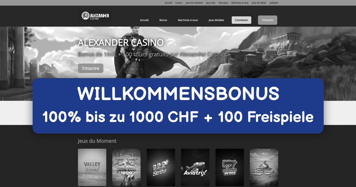 Alexander Casino Schweiz - Premium Online Gaming